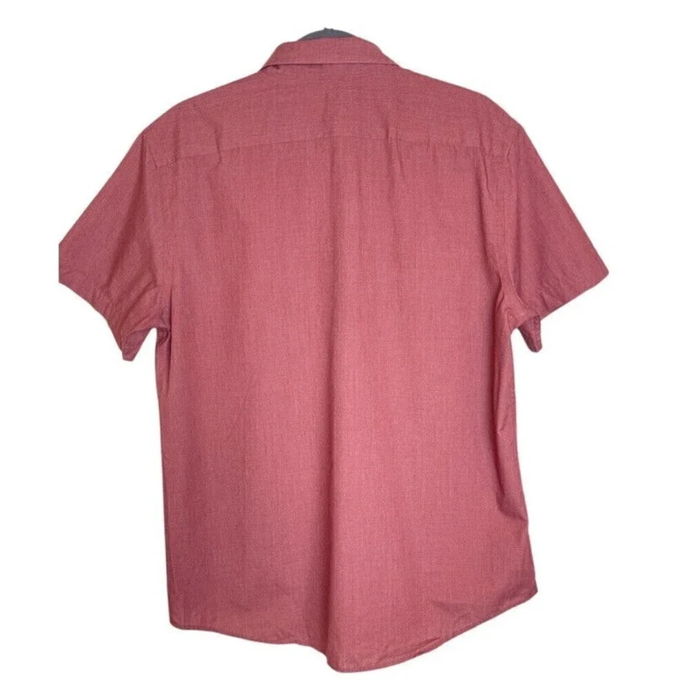Banana Republic Men’s Button Up Shirt Slim fit Size L Maroon Front Pocket